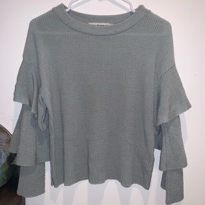 Grey ribbed sweater